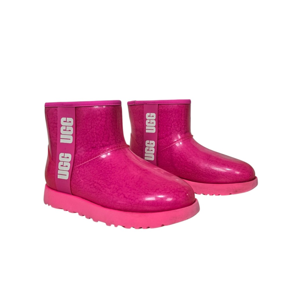 UGG Classic Clear Mini Taffy Pink Waterproof Boots Womens Size 7 1113190